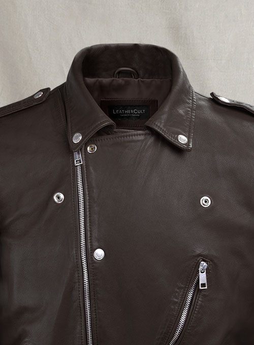 Beast Brown Biker Leather Jacket