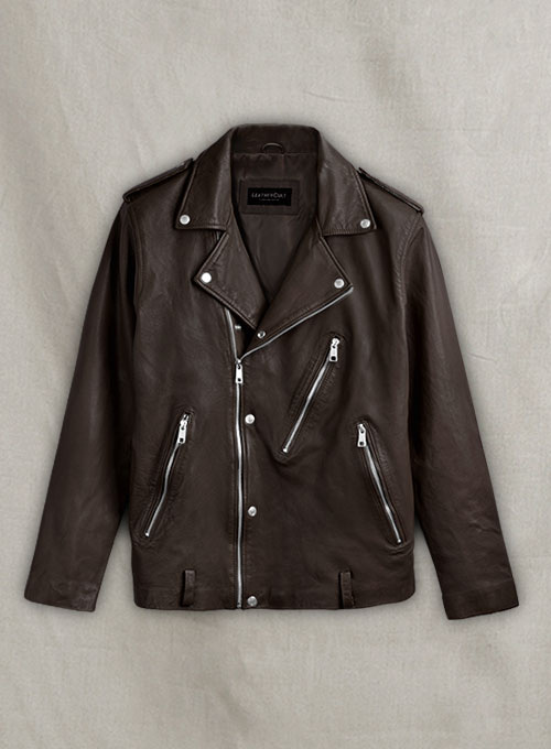 Beast Brown Biker Leather Jacket