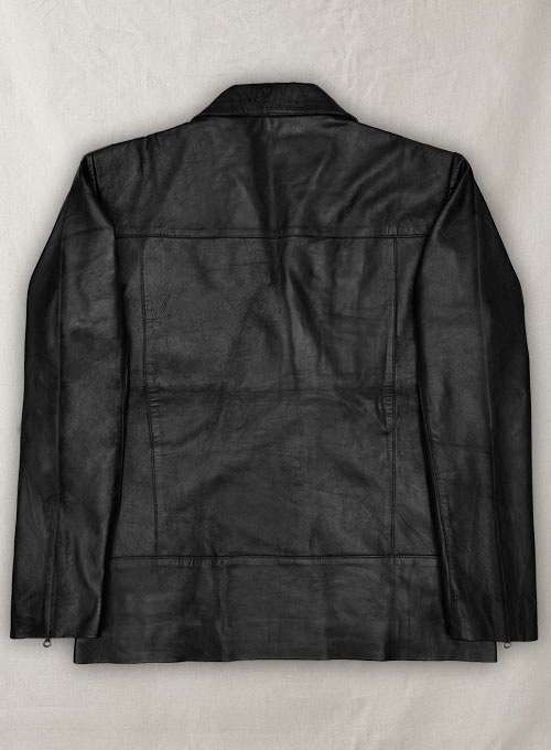 Black Leather Jacket #810 - 3XL - Click Image to Close