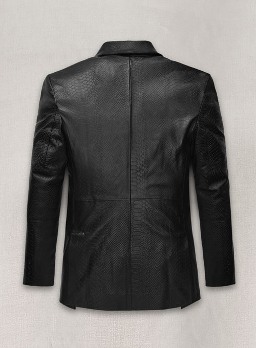 Black Python Catwalk Leather Blazer # 2 - Click Image to Close