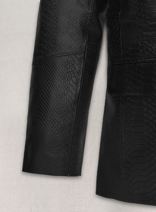 Black Python Catwalk Leather Blazer # 2 - Click Image to Close