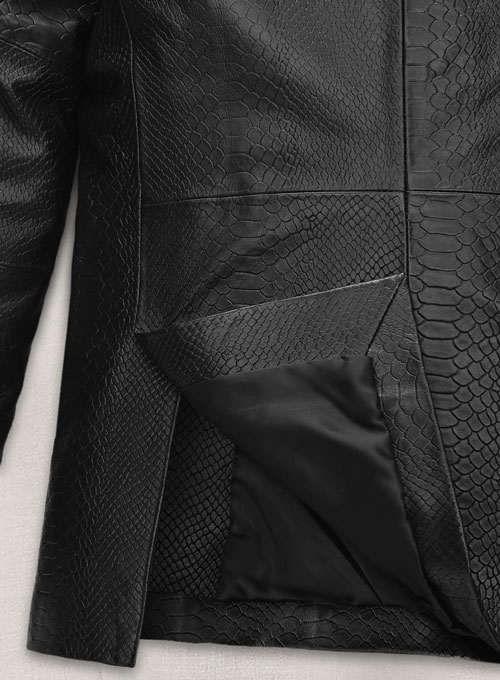 Black Python Catwalk Leather Blazer # 2 - Click Image to Close