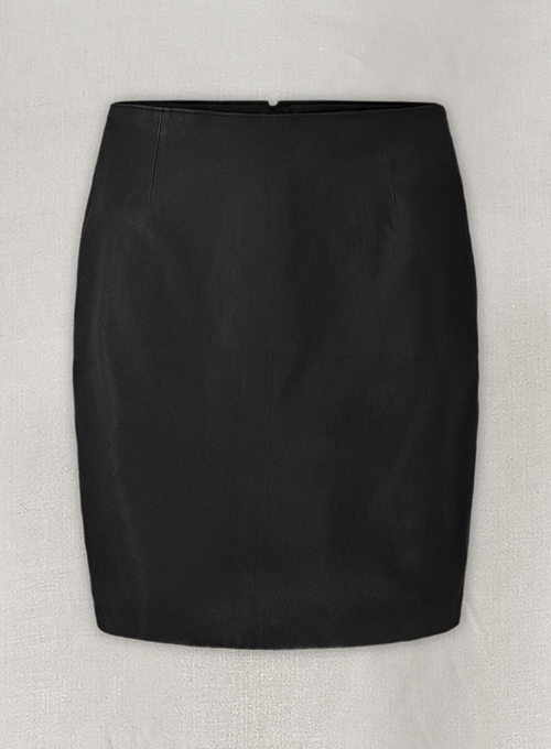 Black Stretch Amanda Holden Leather Skirt