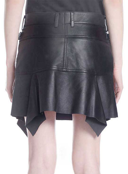 Blitz Flare Leather Skirt - # 486 - Click Image to Close