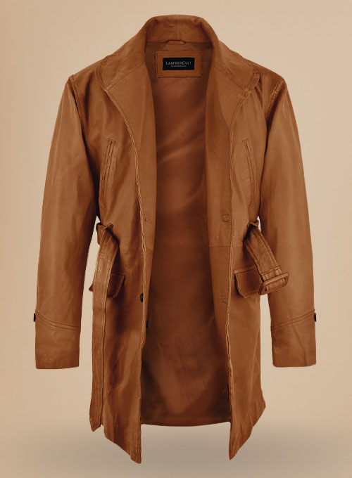 Brad Pitt Legends of the Fall Leather Trench Coat - Click Image to Close