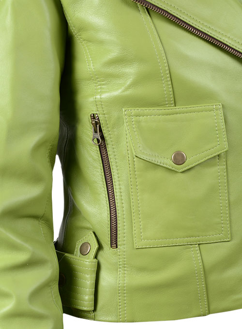 Bright Green Leather Jacket # 263