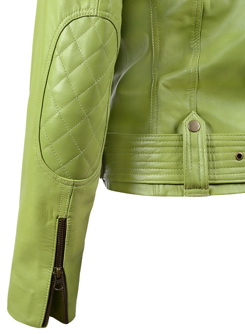 Bright Green Leather Jacket # 263