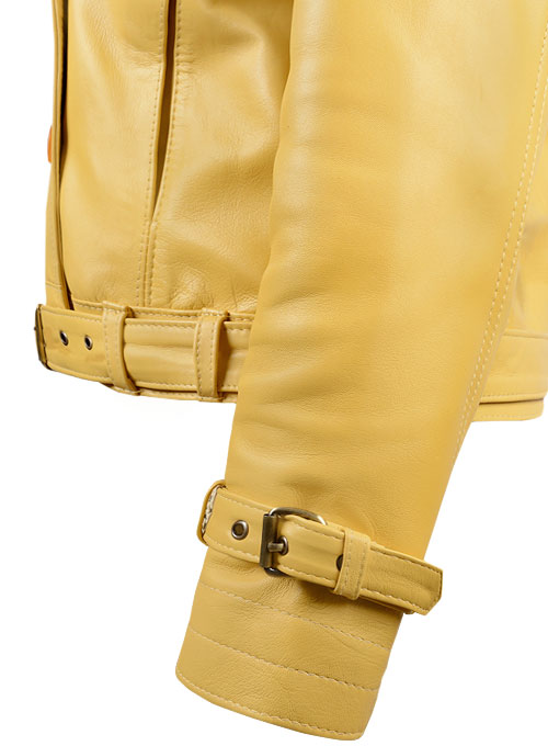 Yellow Captain America Scarlett Johansson Leather Jacket - Click Image to Close