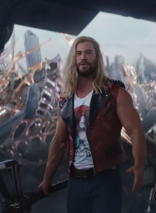 Chris Hemsworth Thor Love and Thunder Leather Vest - Click Image to Close