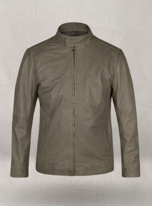Croma Gray Washed & Wax Tom Cruise Fallout Leather Jacket