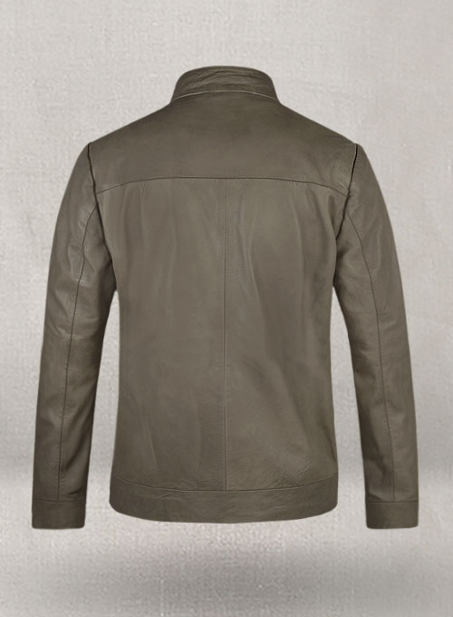 Croma Gray Washed & Wax Tom Cruise Fallout Leather Jacket