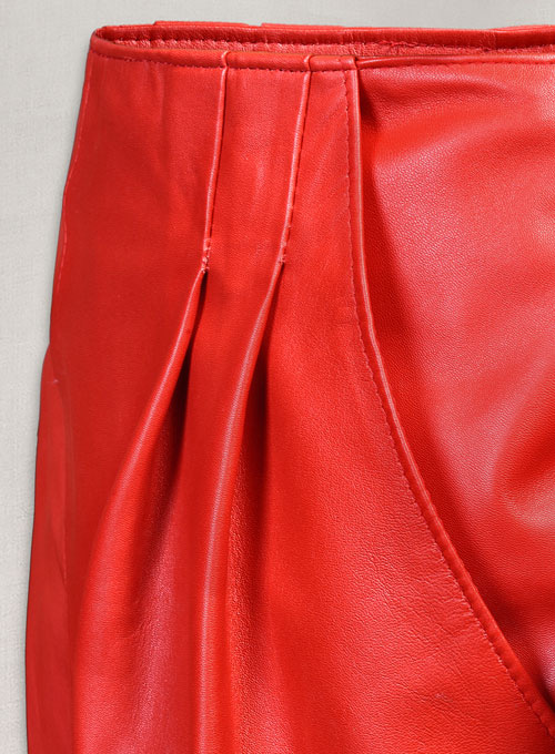 Daisy Ridley Leather Skirt