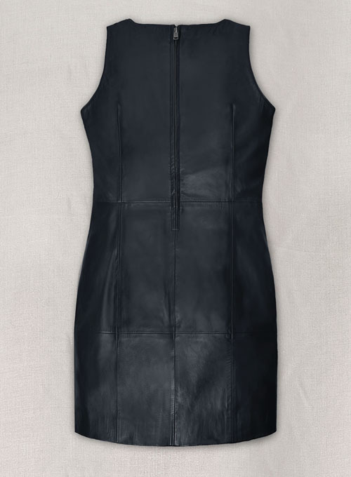 Dark Blue Modern Leather Dress - # 750 - Click Image to Close