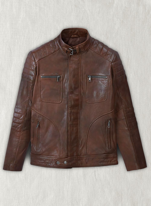 Firefly Moto Spanish Brown Biker Leather Jacket - Click Image to Close