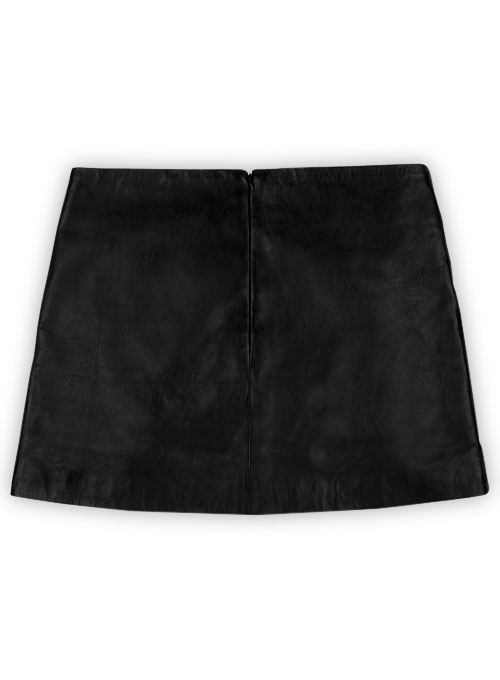 Geneva Lace-Up Leather Skirt