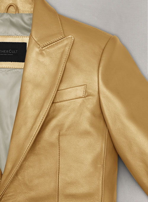 Golden Catwalk Leather Blazer # 2 - Click Image to Close