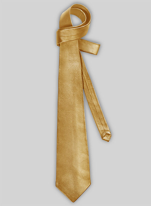 Golden Leather Tie