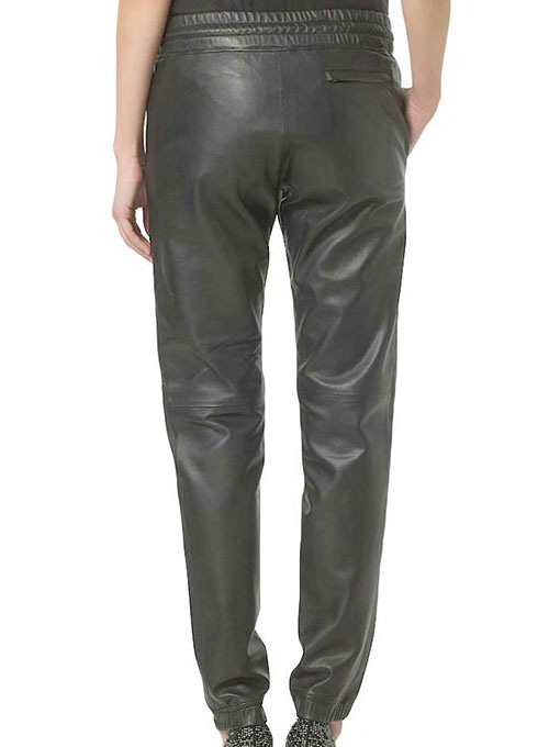 Gym Drawstring Leather Pants - Click Image to Close