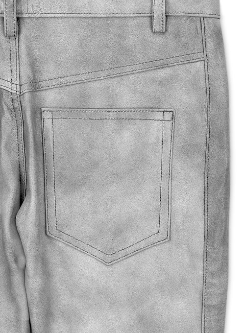 Harbor Gray Leather Biker Jeans #511 - Click Image to Close