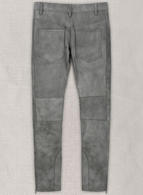 Harbor Gray Leather Biker Jeans #511 - Click Image to Close