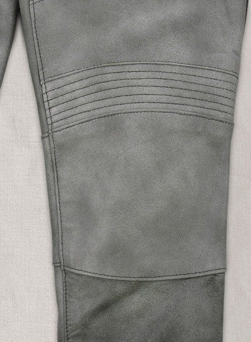 Harbor Gray Leather Biker Jeans #511 - Click Image to Close