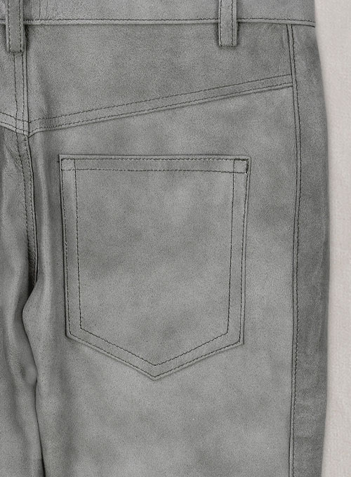 Harbor Gray Leather Biker Jeans #511 - Click Image to Close