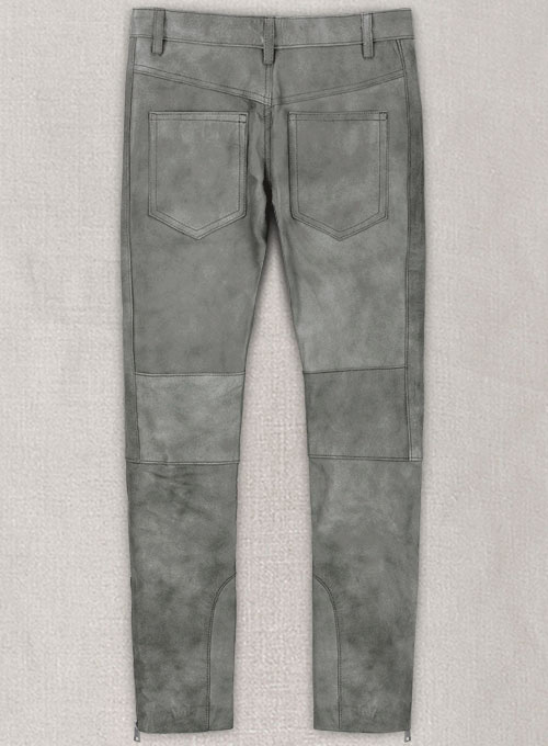 Harbor Gray Leather Biker Jeans #511 - Click Image to Close