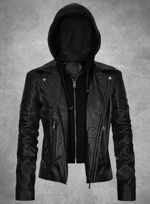 Hooded Flight Leather Jacket