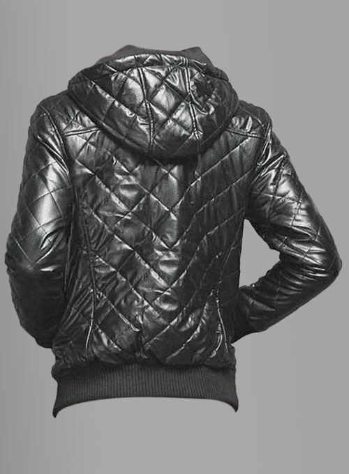 Hooded Leather Jacket # 627 - Click Image to Close