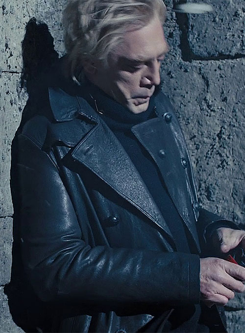 Javier Bardem Skyfall Leather Trench Coat - Click Image to Close