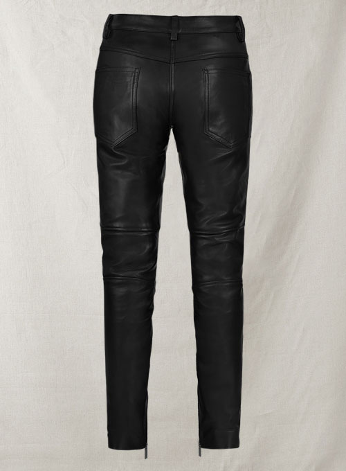 Leather  Biker Jeans - Style #503
