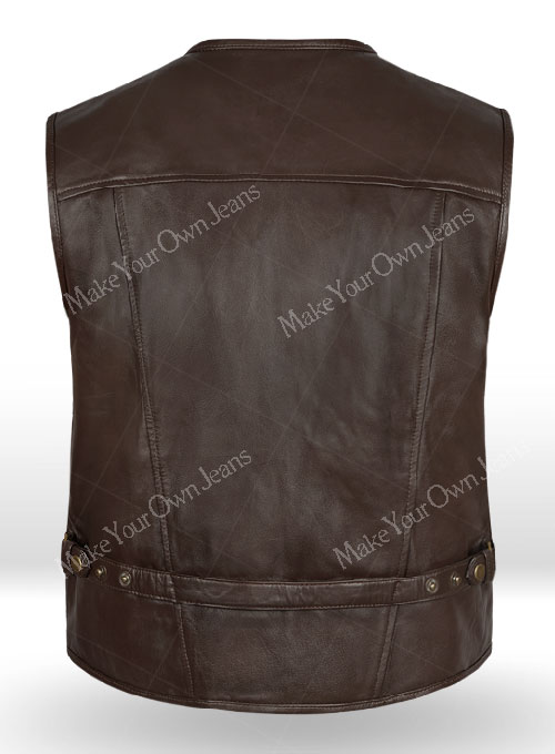 Chris Pratt Jurassic World Fallen Kingdom Leather Vest - Click Image to Close
