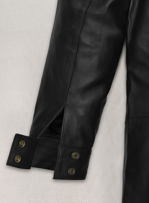 Kate Winslet Holy Smoke NewYork Premiere Leather Long Coat - Click Image to Close