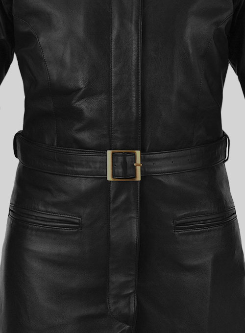 Katherine Waterston Fantastic Beasts Leather Long Coat - Click Image to Close