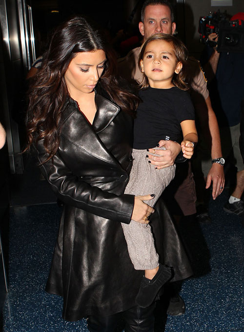 Kim Kardashian Leather Trench Coat - Click Image to Close