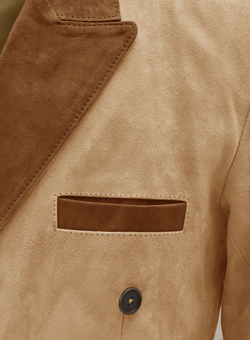 Latte Beige Suede Hampton Leather Blazer