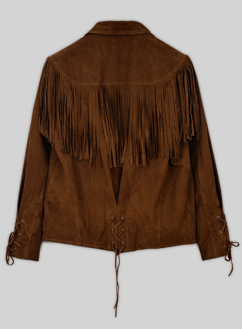 Leather Fringes Jacket #1012 - Click Image to Close