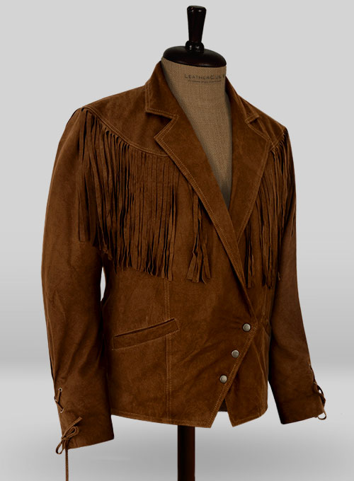 Leather Fringes Jacket #1012 - Click Image to Close