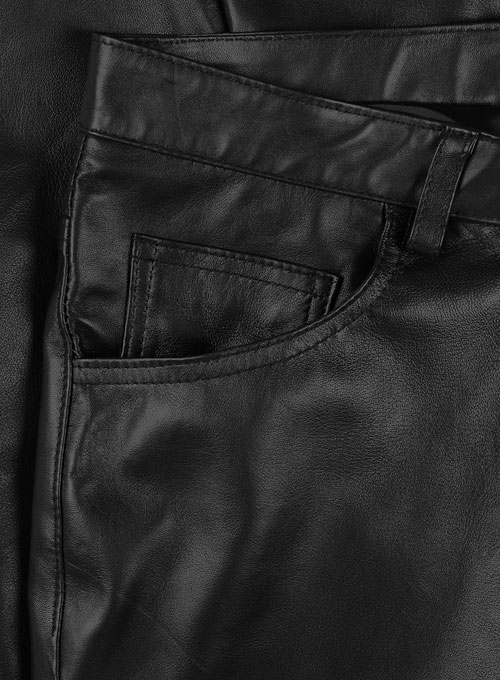 Leather  Biker Jeans - Style #1