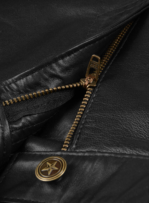 Leather  Biker Jeans - Style #1