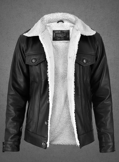 Leather jacket outlet sherpa