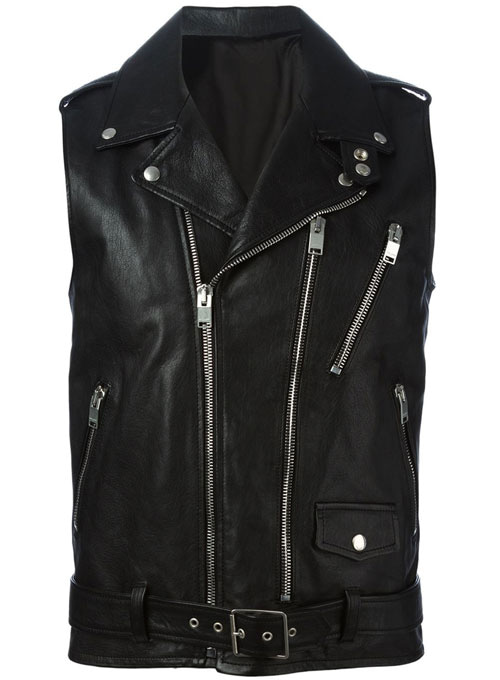 Leather Biker Vest # 342