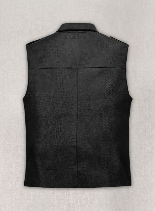 Leather Biker Vest # 319