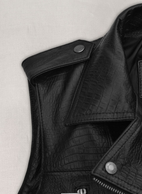 Leather Biker Vest # 319 - Click Image to Close