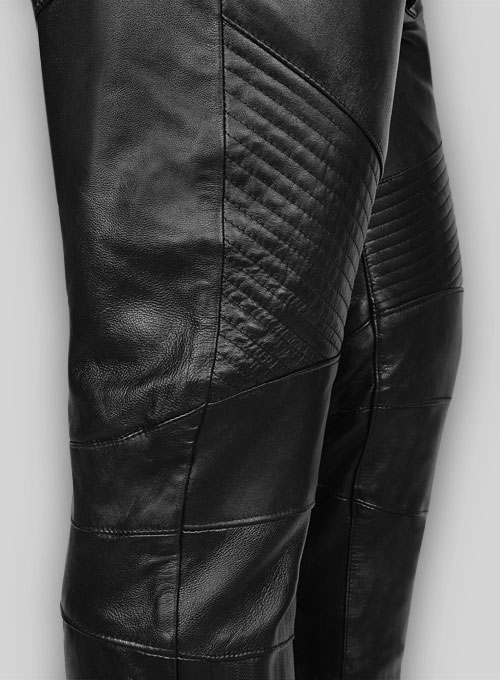 Leather Biker Jeans - Style #555 - Click Image to Close