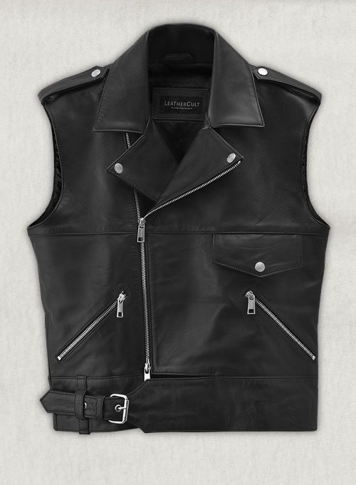 Leather Biker Vest # 331