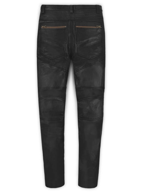 Leather Biker Jeans - Style #512 - Click Image to Close