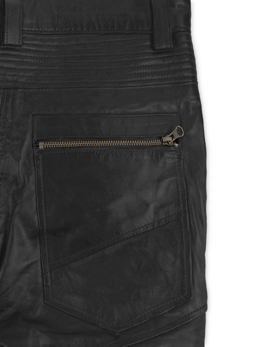 Leather Biker Jeans - Style #512 - Click Image to Close