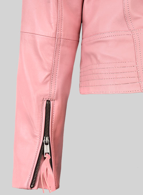Light Pink Leather Jacket # 520
