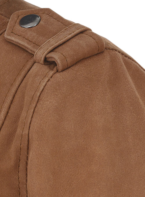 Light Vintage Tan Hide Leather Jacket # 220 - Click Image to Close